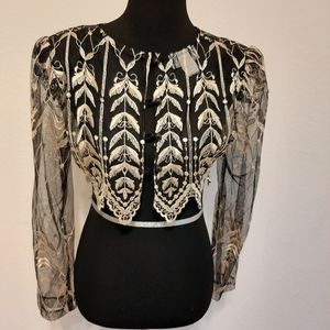 Black and Gold Bolero Jacket